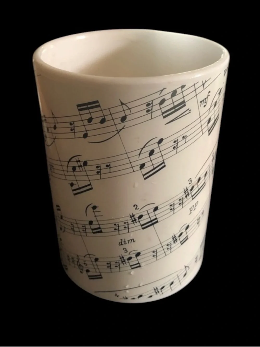 Vintage Musical Notes Pencil Cup